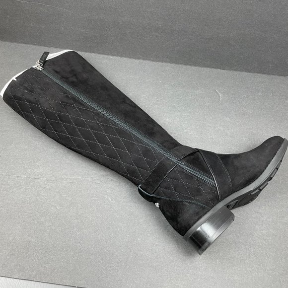 NWB DKNY Mattie Quilted Suede Knee-High Boots - Picture 2 of 8